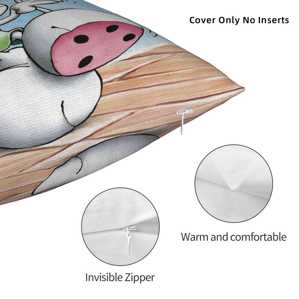 Cartoon D-Diddl Pillowcases  Vintage Pillow Case For Living Room Chair Soft Pillow Cover