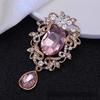 Bouquet Decor Rhinestone Pendant Water Drop Shape Brooch Pins Parts  DIY Crafts