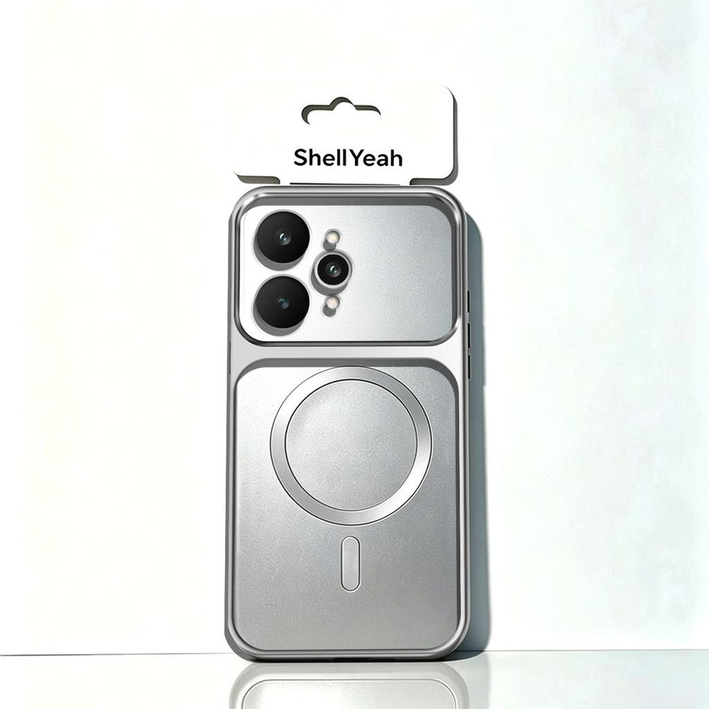 CD Texture Magnetic Ring Casing for realme 15 5G Pro Metallic Finish Shockproof Case Cover
