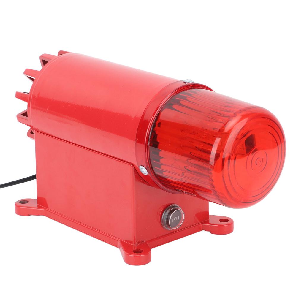 Industrial Alarm High Decibel Horn Sound Light Alarm 3 Volume Adjustment Warning Lamp for Outdoor Port Crane US Plug