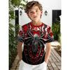 Summer Children's 3D Printed Crew Neck T-Shirt Fashion Versatile Trend Breathable Casual