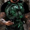 Men's Graphic Animal Tiger T-shirt Short Sleeve T-shirt 3D Printing Crew Daily Designer Sports Outdoor Holiday Summer Clothing