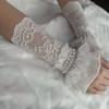 Ruffle Cuffs Lace Arm Sleeves Lace Trim Wrist Sleeves Elegant Fingerless Gloves  Party Costume