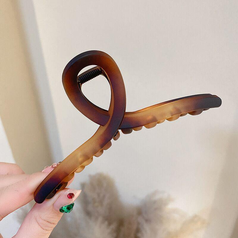 

Gradient Color Matte Large Scratch Clip High End Temperament Hair Clip Back of Head Hair Scratching Hair Shark Clip