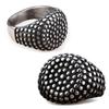 Ring Personalized Retro Round Spotted Ring, Titanium Steel Punk Locomotive Men'S Club Jewelry