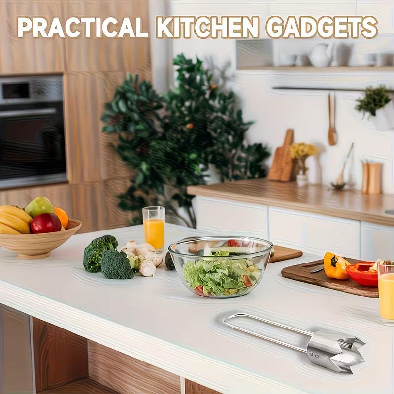 Stainless Steel Fruit Vegetable Core Remover Pepper Seed Corer Tool Kitchen Gadgets for Tomatoes Chili Peppers Vegetables Kitchen Tools