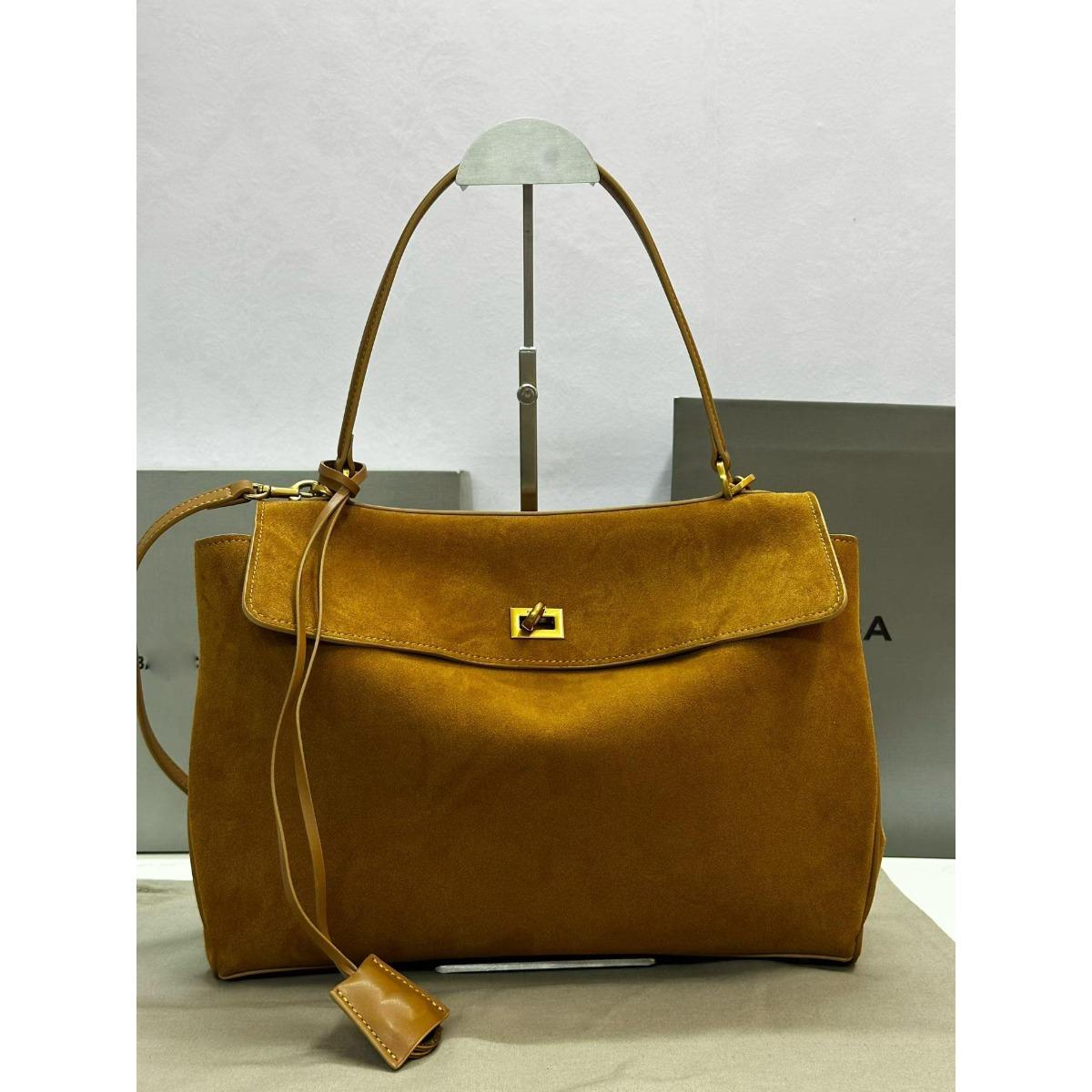 Paris Home Explosive Slack Rodeo Tasche Große Kapazität Tragetasche Premium Super Weiche Rindsleder Tragetasche Small size: 28*20*10cm white
