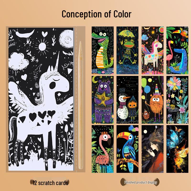 Nocny Widok Miasta Zamek Kreatywny Zdrapka dla Dorosłych Kobiet i Studentów - Malowanie Dekompresyjne