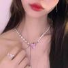 Sweet and Cool Babes~ Pure Lust Splicing Pearl Necklace Women's Niche Premium Sense 2026 New Necklace
