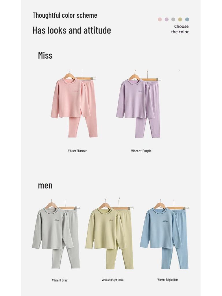 Atmungsaktives antibakterielles Kaschmir-Unterwäscheset für Kinder für den Herbst