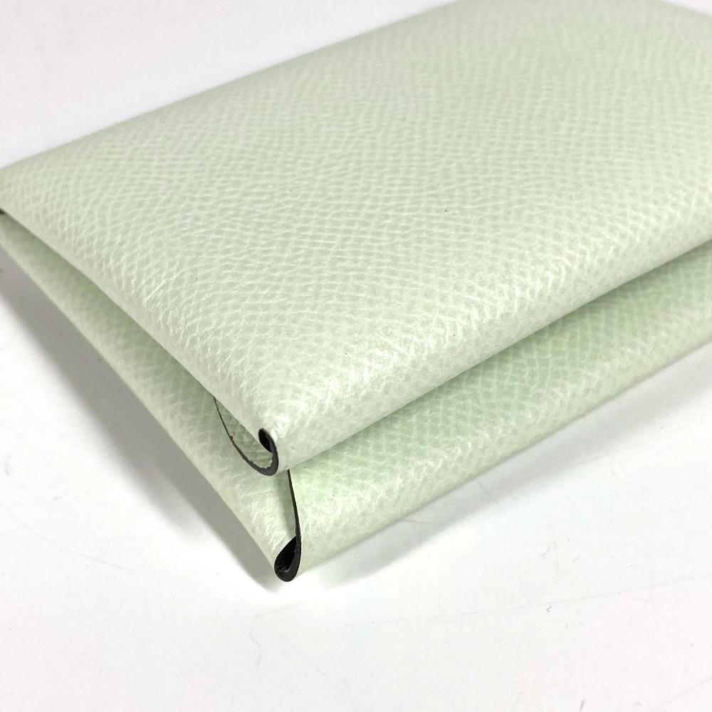 Hermes Bifold Slim Calvi Duo Card Case Coin Compartment  Wallet Coin Purse
