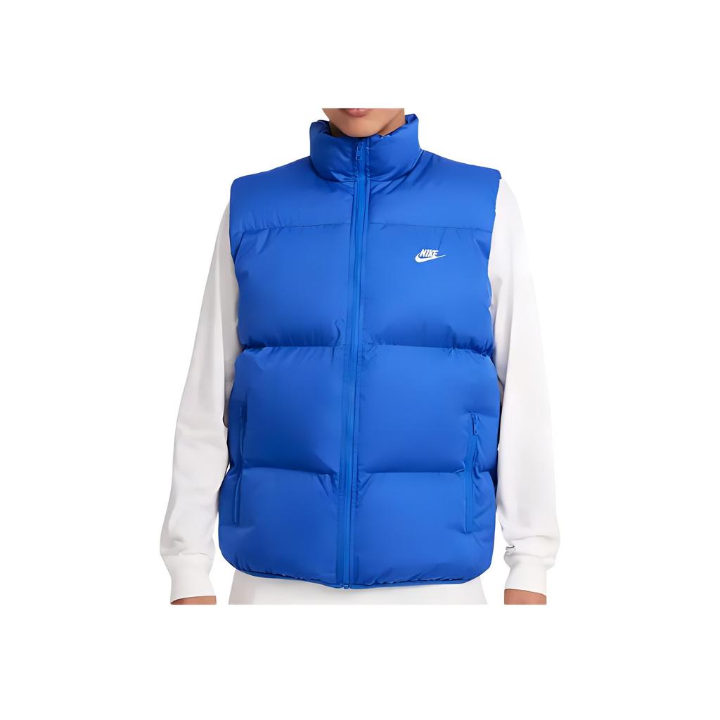Nike Gilet Uomo Senza Maniche con Zip e Collo Alto Tinta Unita Gilet Blu FB7374-480