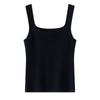 Women's French Retro Wool Knit Square Neck Sleeveless Vest Camisole