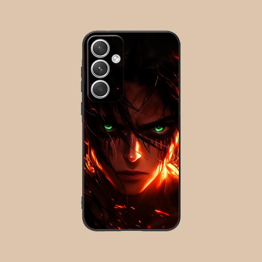 AOT Eren Mobile Cell Phone Case for Samsung Galaxy S25 S24 S23 S22 S21 S20 Note20 Plus FE Ultra Colour Protective Luxury Cover