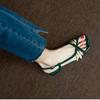 Fashion 2025 New Patchwork Fish Mouth Low Heel Sandals 2025 Summer New French Open Toe Short Heel Roman Shoes