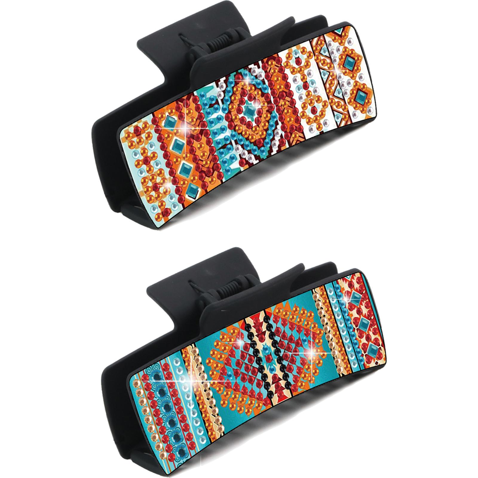 

2 шт. Заколки для волос с алмазной мозаикой DIY Набор для рукоделия с заколками для волос с алмазной мозаикой для женщин, дам и девочек