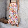 Cross-Border Foreign Trade Women clothes 2025 Spring Summer European and American Bohemian Holiday Style Rayon Printing Versatile Casual Pants
