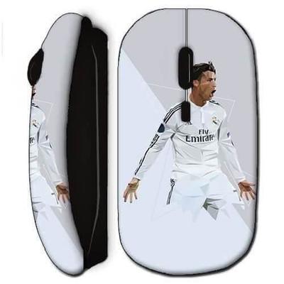 Wireless Mouse - Cristiano Ronaldo - Real Madrid - Black - Compatible Mac and PC - USB