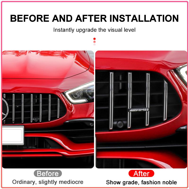1Pcs Auto Front Grill Badge Emblem AMG Logo Styling For Mercedes-Benz CLS GLC GLK W211 W221 W220 W163 W164 W203 W204 A B C E S SLK Class