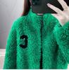 Women's Embroidered Double-Sided Fleece Half-Turtleneck Zipper Cardigan
