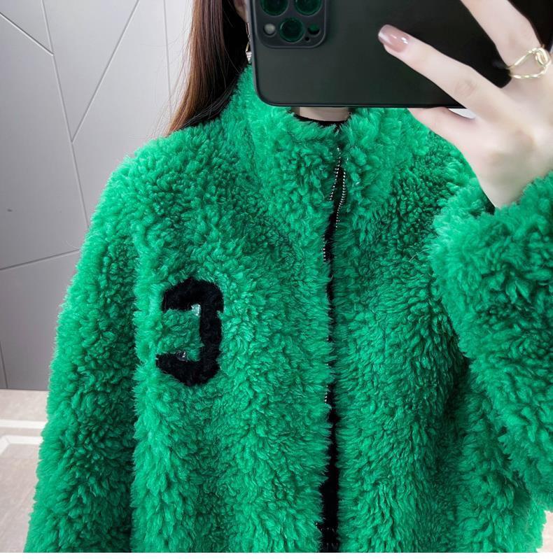 Women's Embroidered Double-Sided Fleece Half-Turtleneck Zipper Cardigan