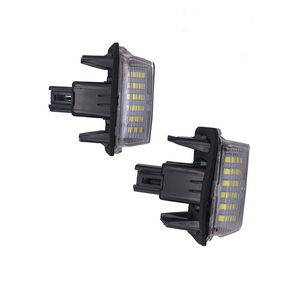 2PCS White For Toyota Yaris/Vitz Camry Corolla Prius C Ractis Verso S Led Licence Number Plate LED Lamp Light