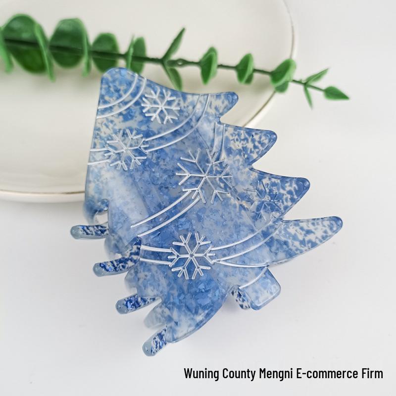 Трансграничные рождественские акриловые заколки для волос - Праздничные заколки-акулы для праздничных причесок