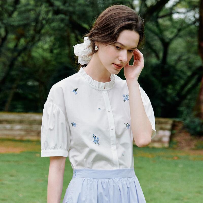 

Inman Women s Cooling Lyocell Embroidered Blouse