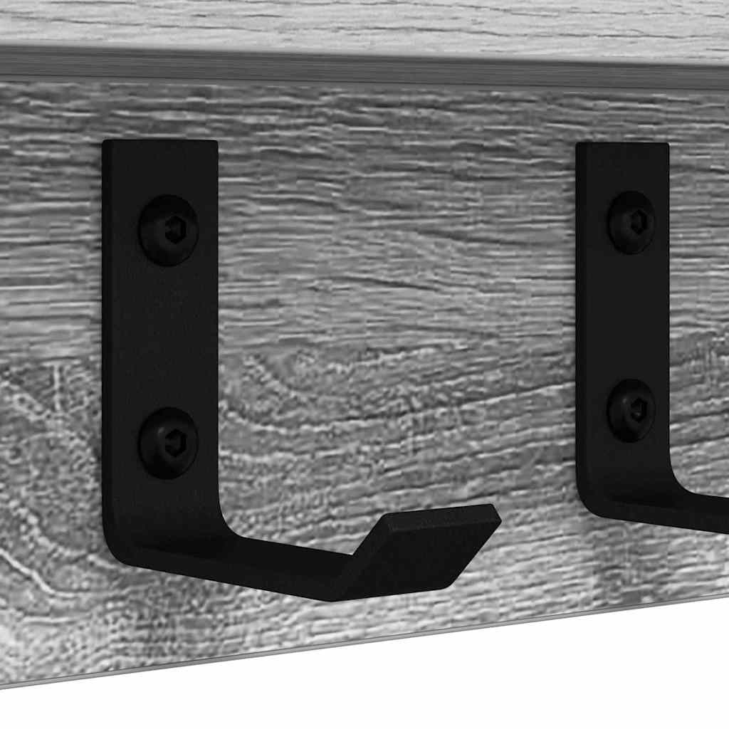 Wall Mounted Nightstand Grey Sonoma 40 x 10.5 x 10.5 cm