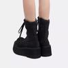 NEW Classics Chelsea Boots Women Black Ankle Boots Autumn Winter Shoes Leather Platform Short Boots Slip On Elastic Band