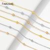 14/18K Gold Plated Brass Beads Chains,Women Necklace Bracelet Cable Link Ball Chain for DIY Jewelry Making Accessories Supplies