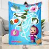 Masha Bear Blanket Warmthful Decor Great for Bedding Office Chair Office Four Seasons Universal Digital Print