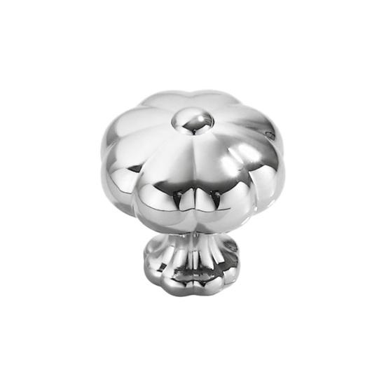 Door Knobs Polished Chrome Finish Zinc Alloy Interior Door Handle Decorative Non-Latching Drawers Cabinets Handle