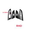 LHD RHD For Honda Fit Jazz GK5 2015-2018 Side Door Window Lift Panel Switch Button Cover Sticker Car Interior Accessories