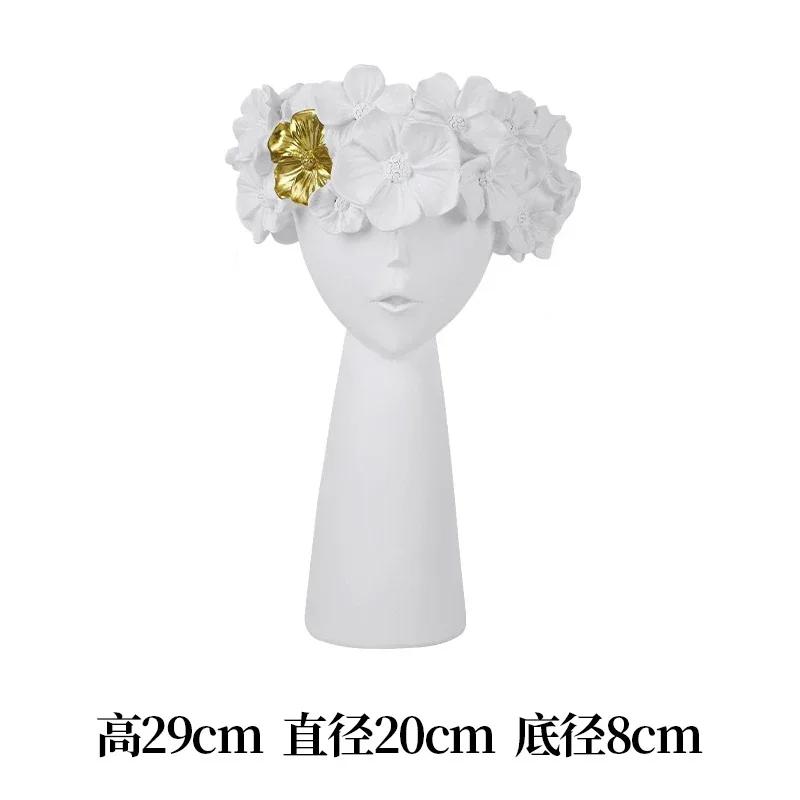 Nordic Decoration Home Flower Vase Living Room Decoration Vases Cute Girl Arranging Flower Container Desktop Accessories