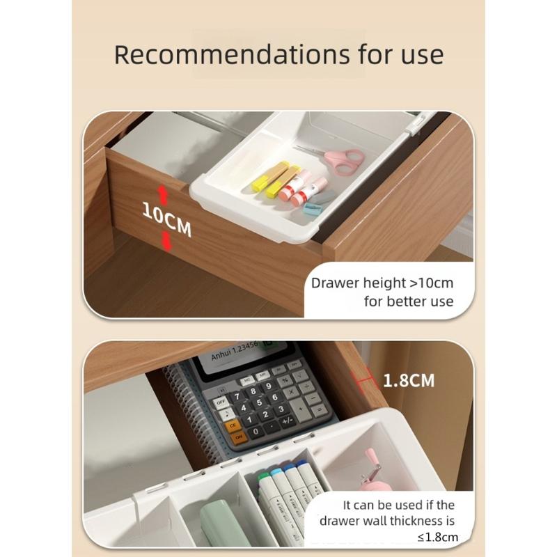 Expandable Drawer Storage Organizers Compartments Sturdy Waterproof ABS Plastic Tray For Utensils Accessories