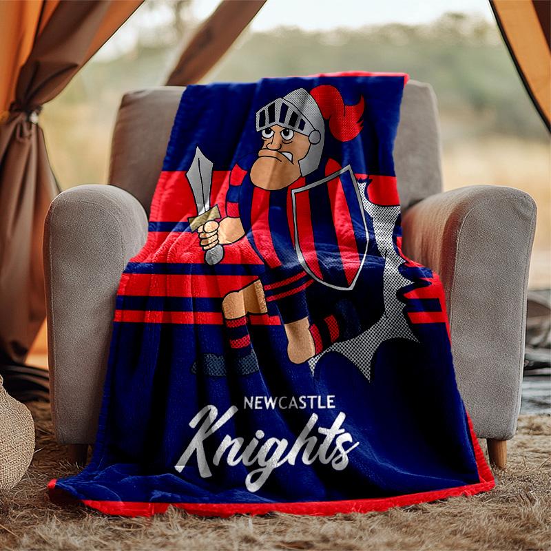 Knights Flannel Blanket Soft Warm All-Season Throw, Design for Camping, Car Travel, Hiking Sofa, Bed, Office Perfect Gift for Parties