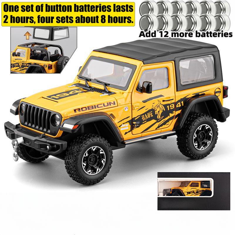 1:24 Jeep Wrangler Rubicon Off Road SUV Legierung Druckguss Modellauto Premium Zuhause Trendige Spielzeuge Ausstellungsdekorationen Geburtstagsgeschenke Junge