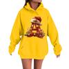 Women's Casual Comfortable Long-Sleeved Christmas Letter-Printed Warm Hooded Crew-Neck Sweatshirt