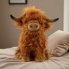 Highland Bull Simulation Plush Toy Bag Doll Hanging Decoration Home Interior Bedroom Decoration Ornament Birthday Festival Gift
