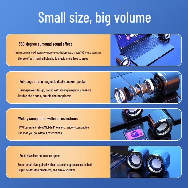 Newsmy BT55 Wired Multimedia Computer Speaker