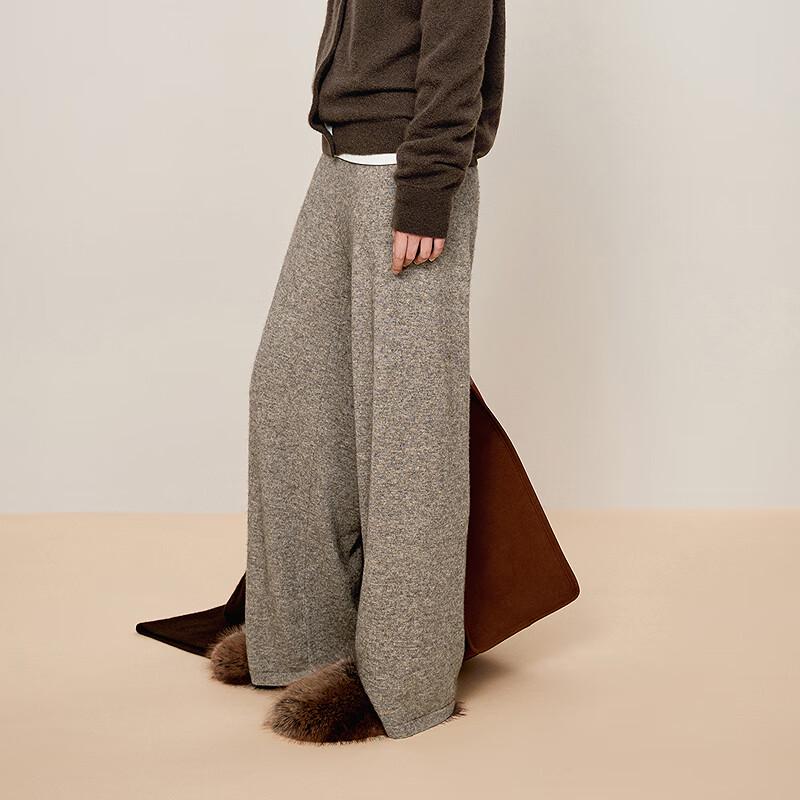 LESS 2024 Winter Wool Blend Loose Straight-Leg Pants