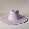 Cappelli Fedora Rancher in Camoscio Vegano Cappelli Vuoti per Burning Cuore Multicolore a Forma di Cappello 9.5cm Ala Unisex Cappello Jazz Cappello da Chiesa