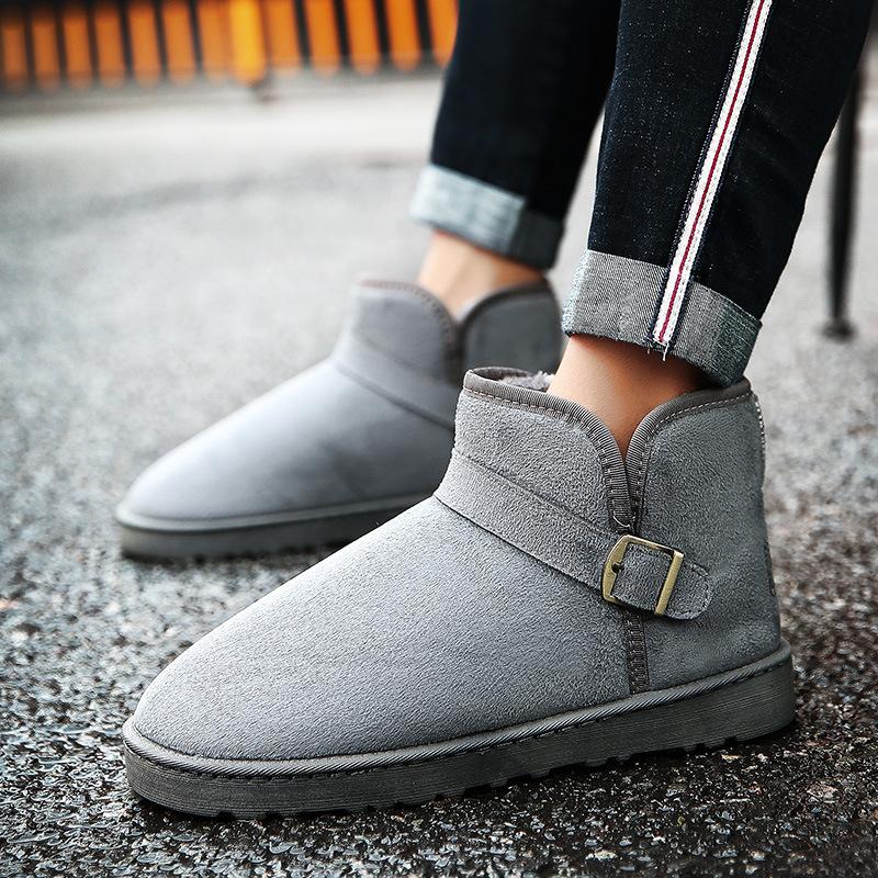 Thick-soled snow boots women's 2025 new winter thickened velvet short boots warm bread non-slip cotton shoes