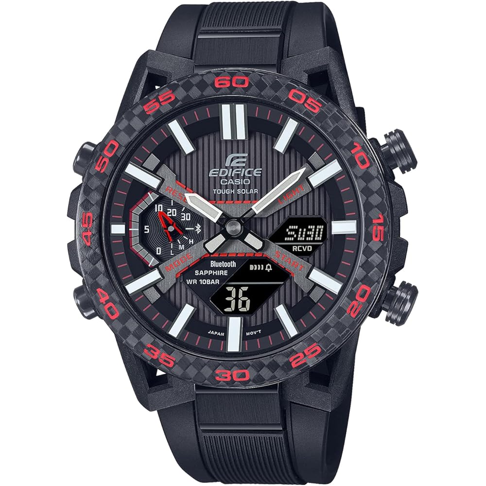 Casio Edifice Solar Bluetooth Watch ECB-2000YPB-1AJF Men s Black Stainless Steel 200m Water Resistant