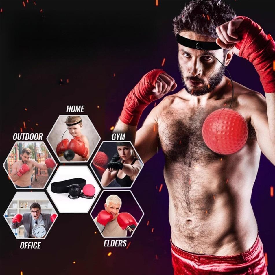 Head-Mounted Boxing Reflex Ball Elastic Punching Ball Hand-Eye Coordination Training Equipment for Home Fitness