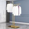 Children's and Women's Clothing Store Gold Display Rack: Floor-Standing Central Island Clothes Rack