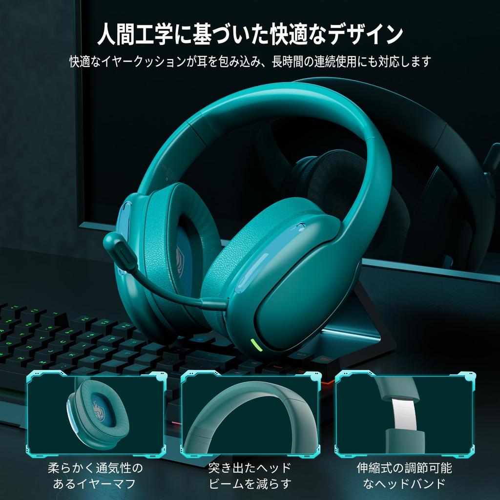 YOTMS Q3 Gaming PS5 Wired and Low USB Sound LED 30 Hours of Continuous Detachable Compatible with Xbox Blue Headset, Headset, Dual-Use Wireless,