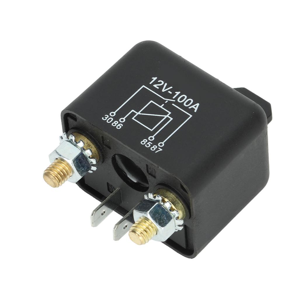 Starter Relay Solenoid 4 Pin 12V 100A NO for Lawn Mower Garden Tractor Golf Cart