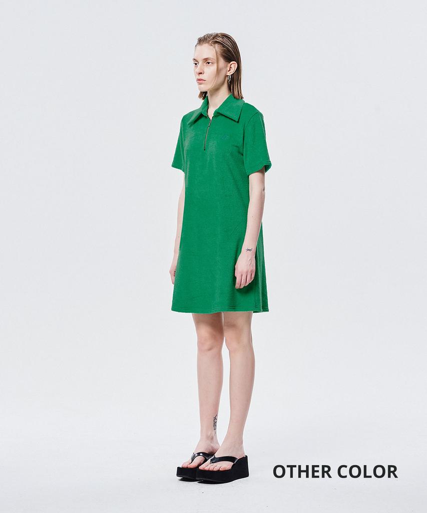 Le Sonnet Terry Zip-Up Dress Blue